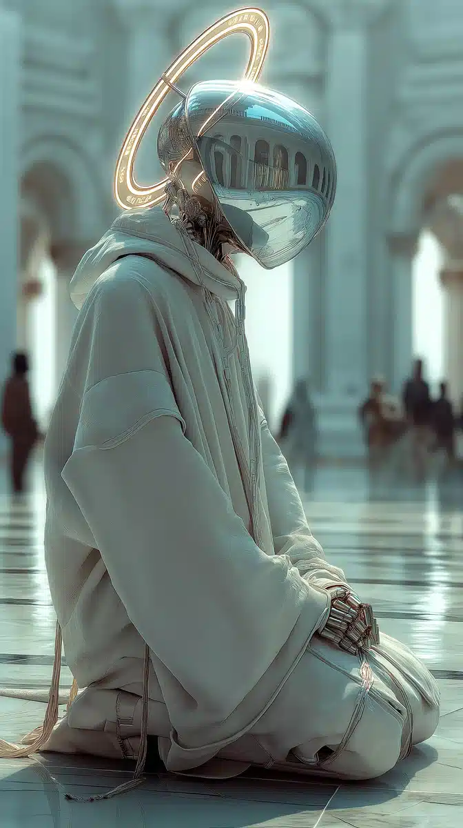 Futuristic Cathedral in Space Midjourney提示词