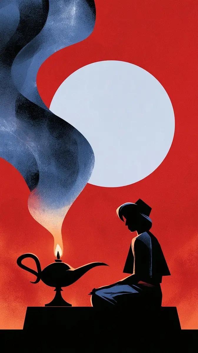 Aladdin Poster Book Illustration Midjourney提示词