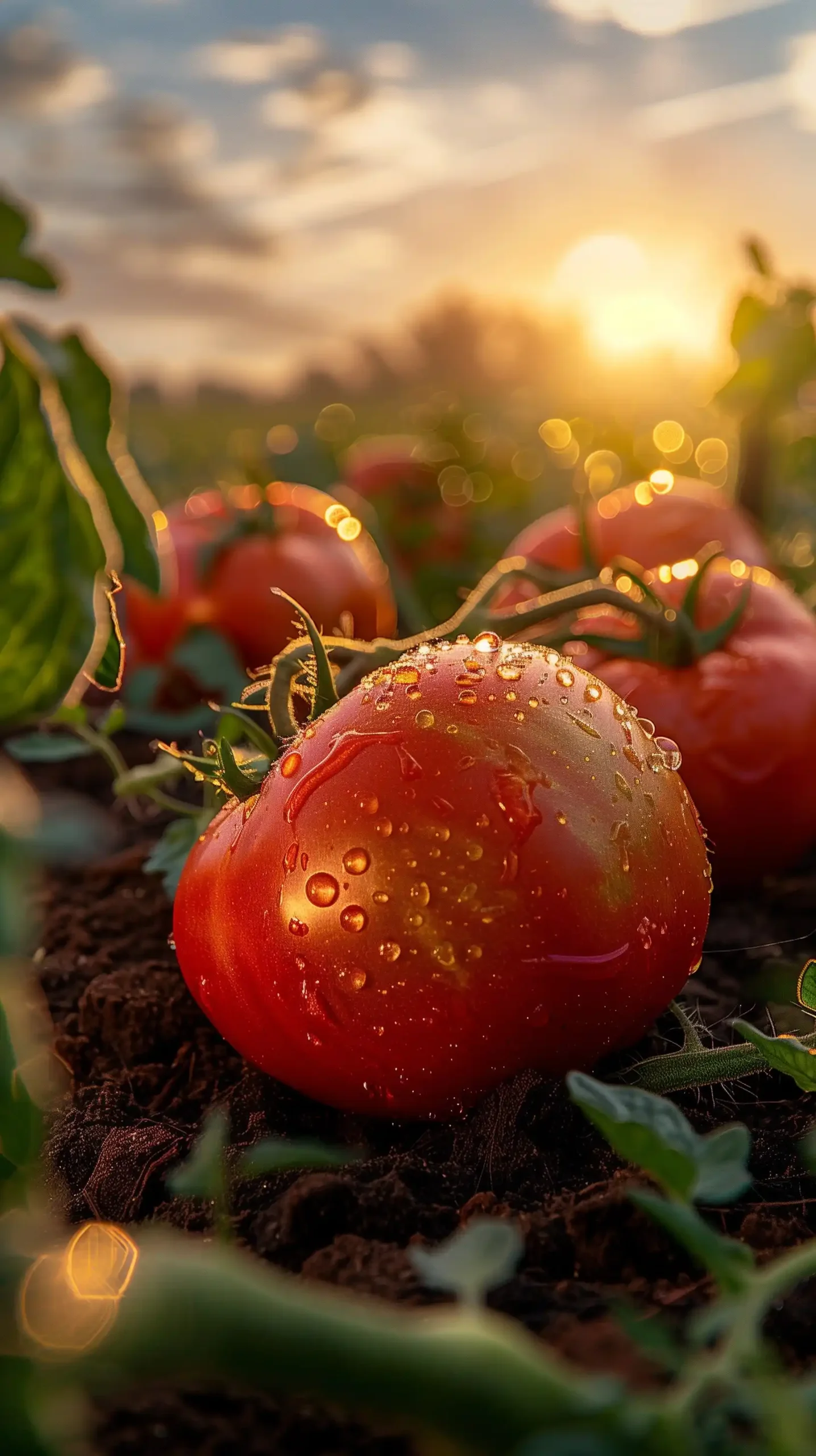 Cinematic Tomato Harvest Midjourney提示词