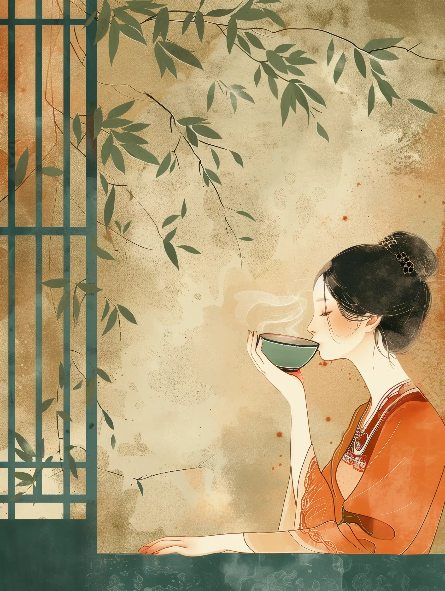 Vintage Chinese Tea Sipper Midjourney提示词