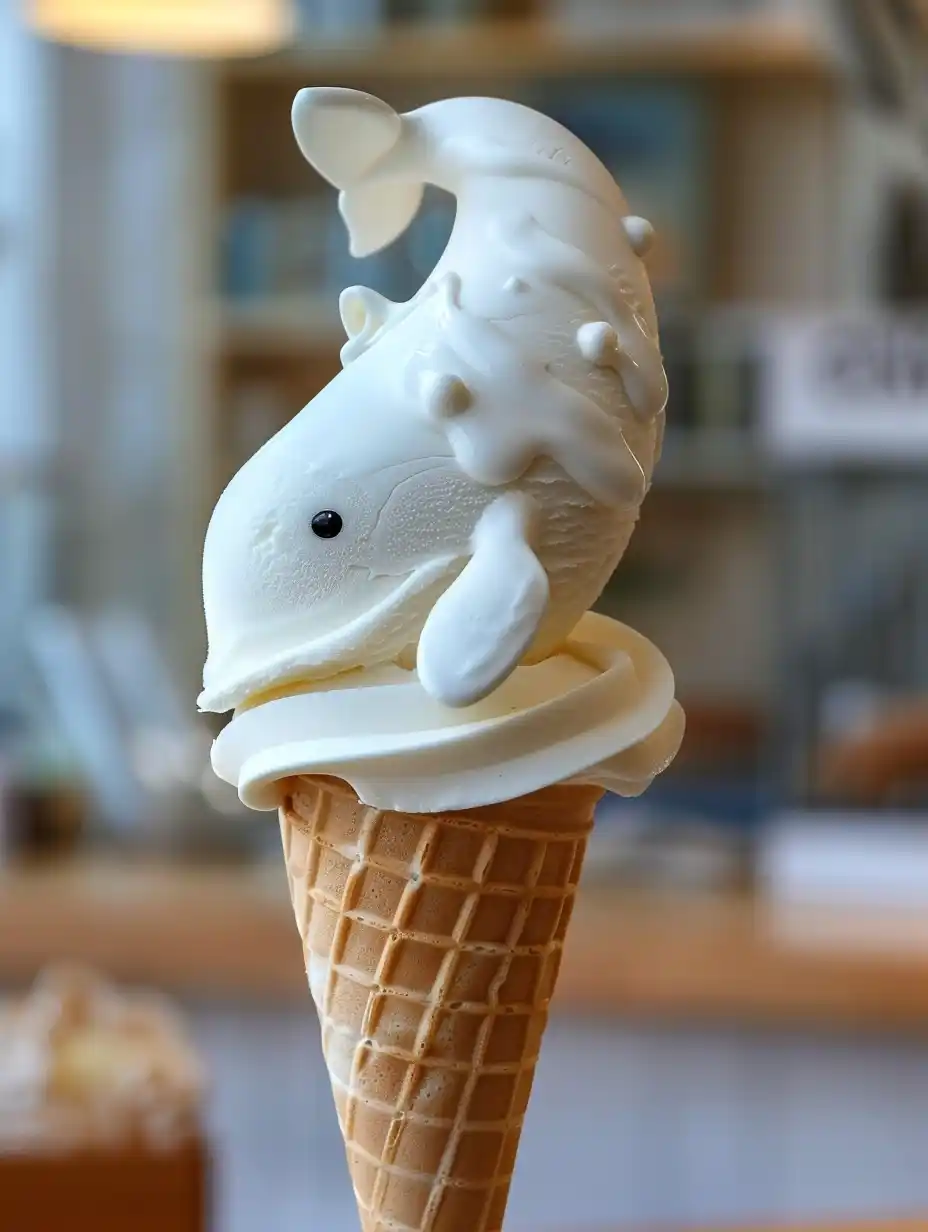 Cartoon Beluga Cone Midjourney提示词