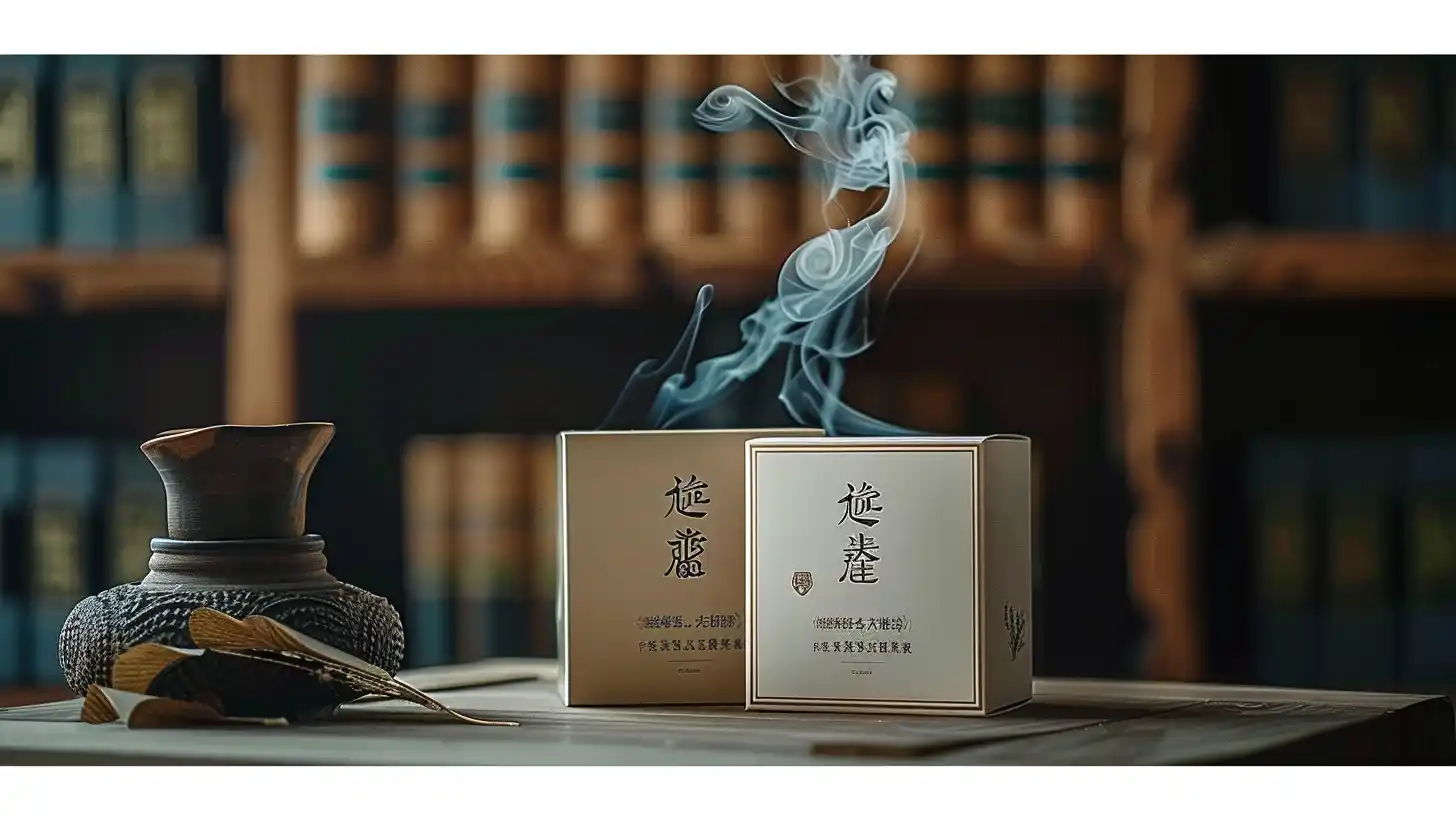 Rectangular Gift Boxes on Table Midjourney提示词