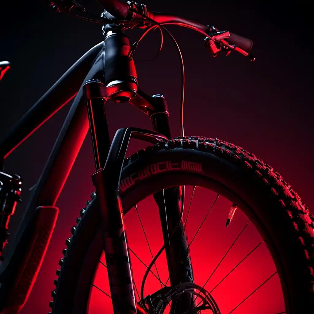 Dramatic Mountain Bike Close-Up Midjourney提示词