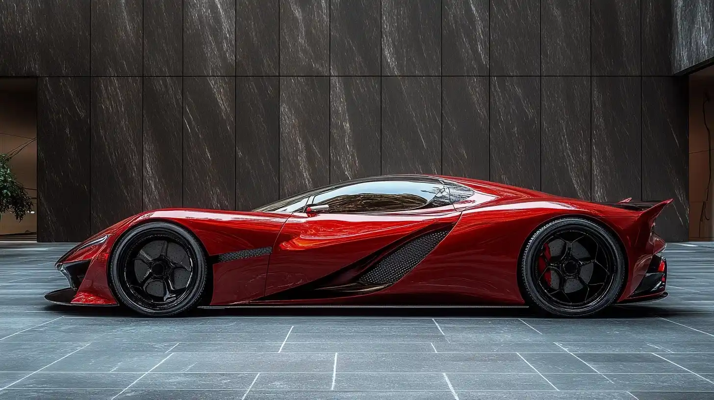 Futuristic Hypercar Concept Design Midjourney提示词