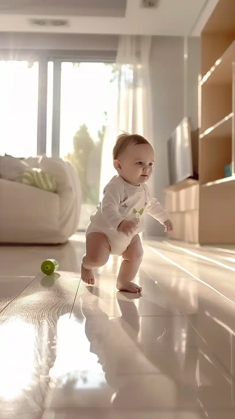 Minimalist Baby Furniture Scene Midjourney提示词