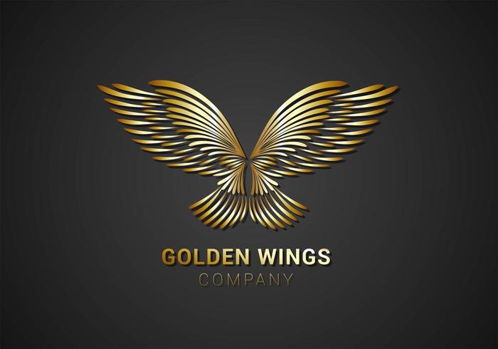 免费的金翅膀徽标矢量