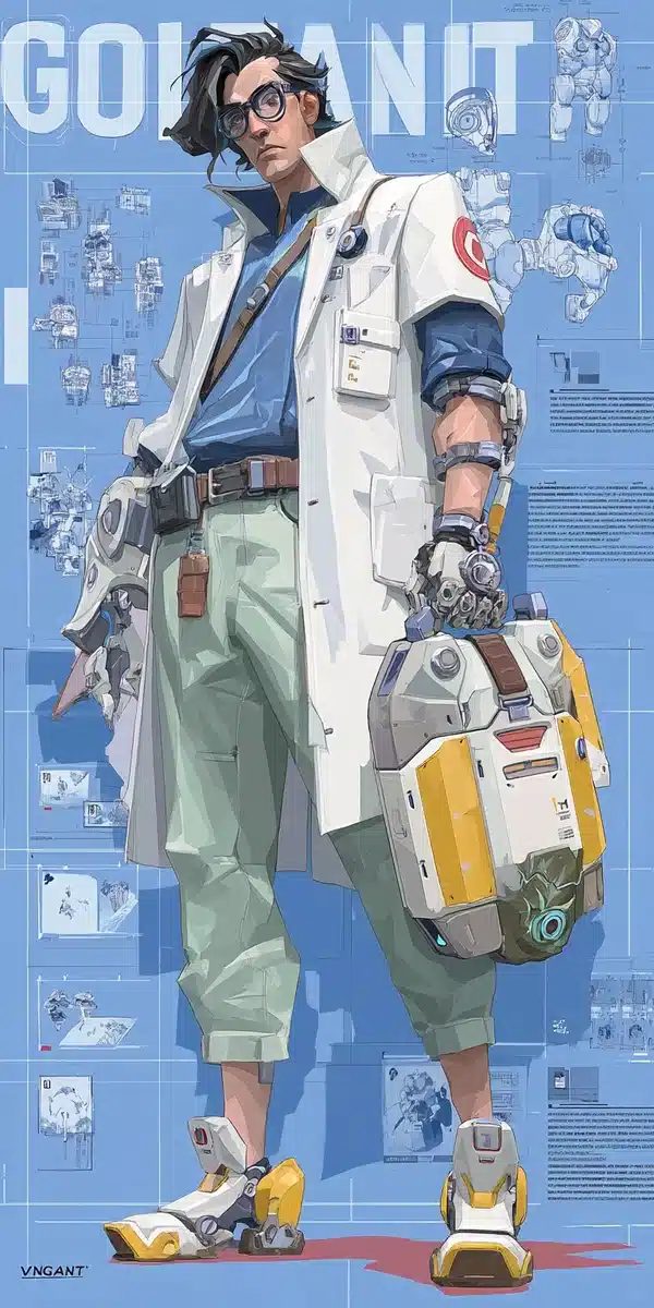 High-Tech Doctor in Valorant Style Midjourney提示词