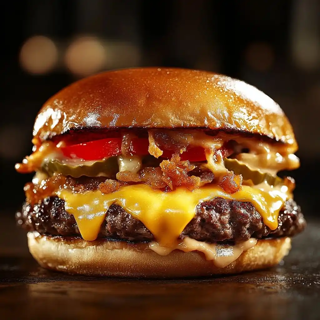 Homemade Smash Burger Photo Midjourney提示词