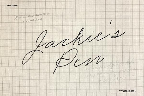 Jackie's Pen - A Handwritten Script