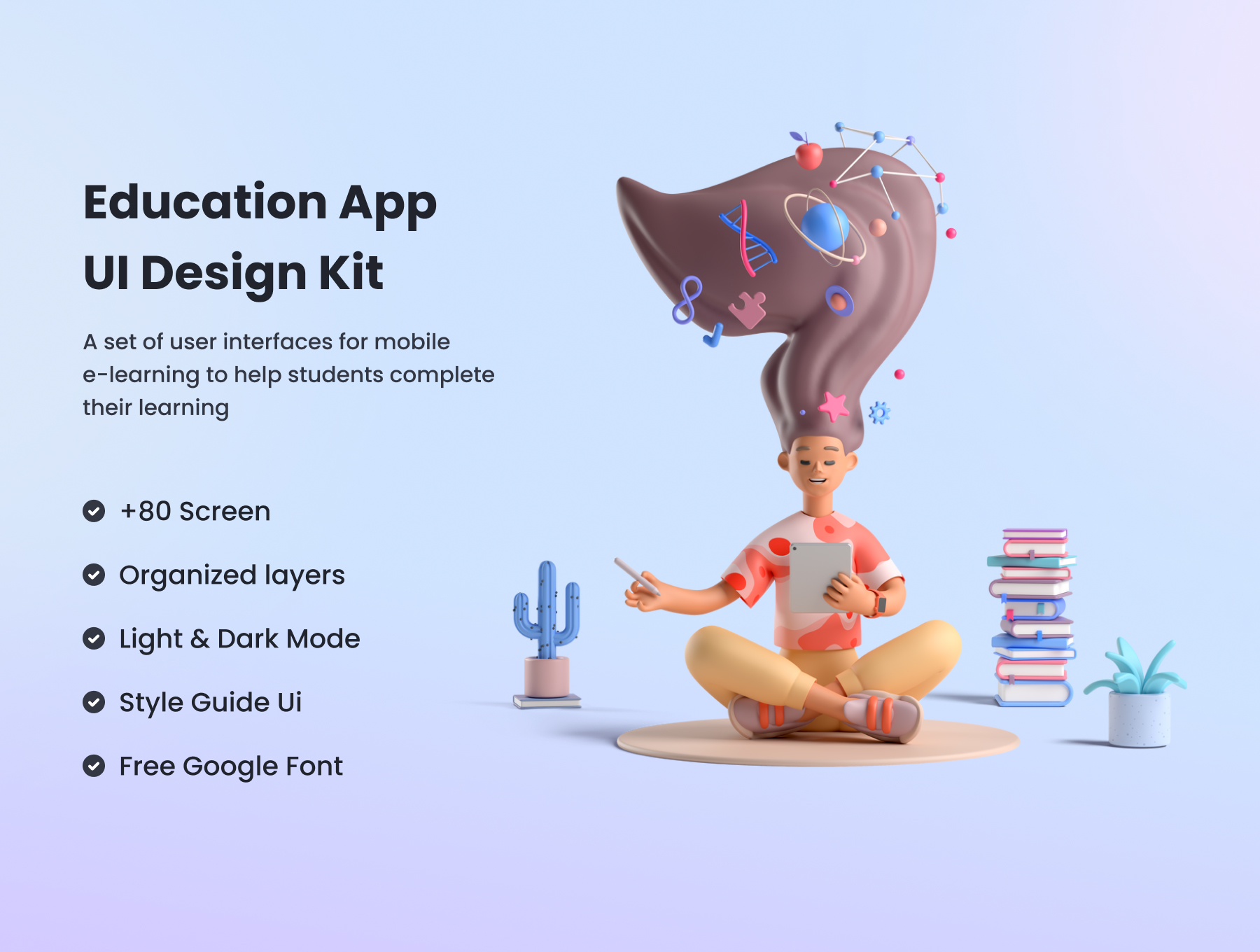 Figma Ui Kit，教育应用程序UI设计套件