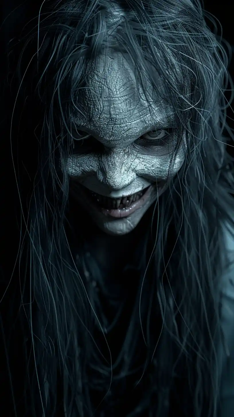 Grotesque Ghostly Woman Midjourney提示词