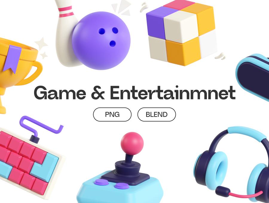 Game & Entertaintment 3D Icons