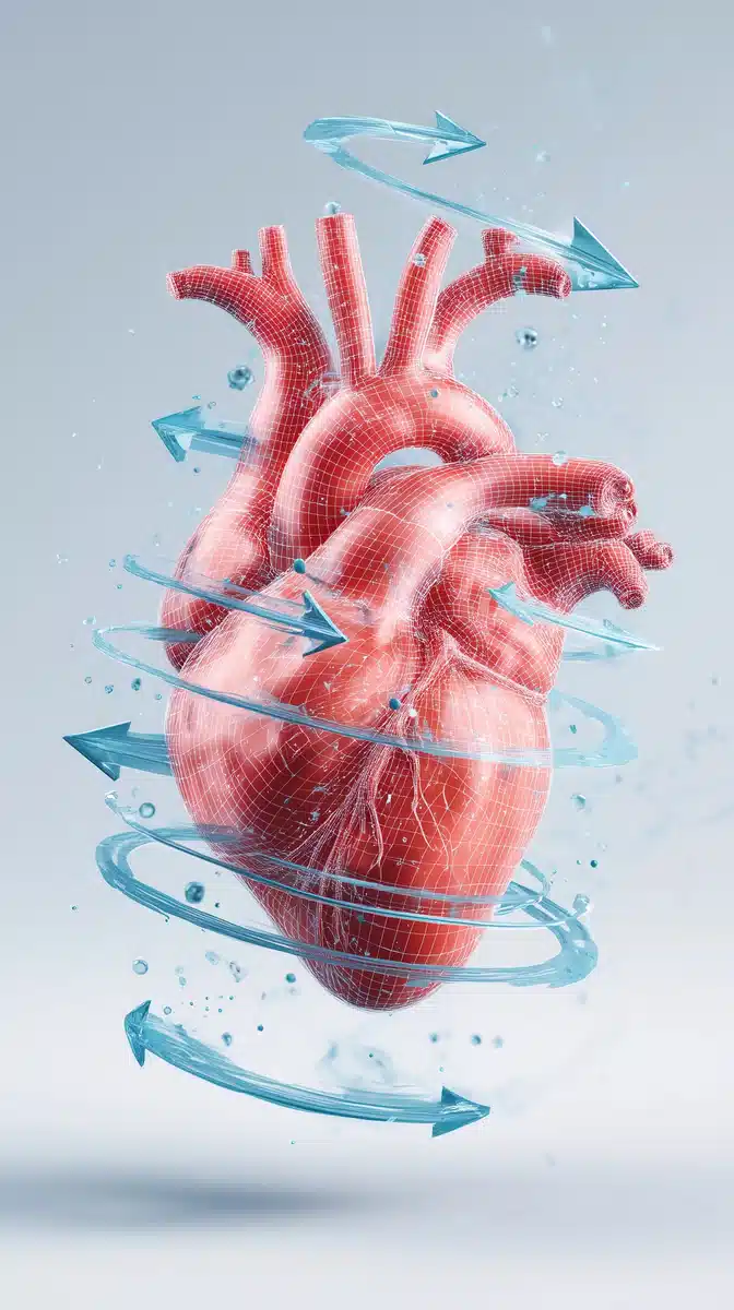 3D Heart with Motion Arrows Midjourney提示词