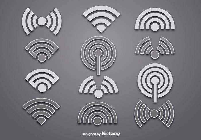 矢量wifi标志矢量