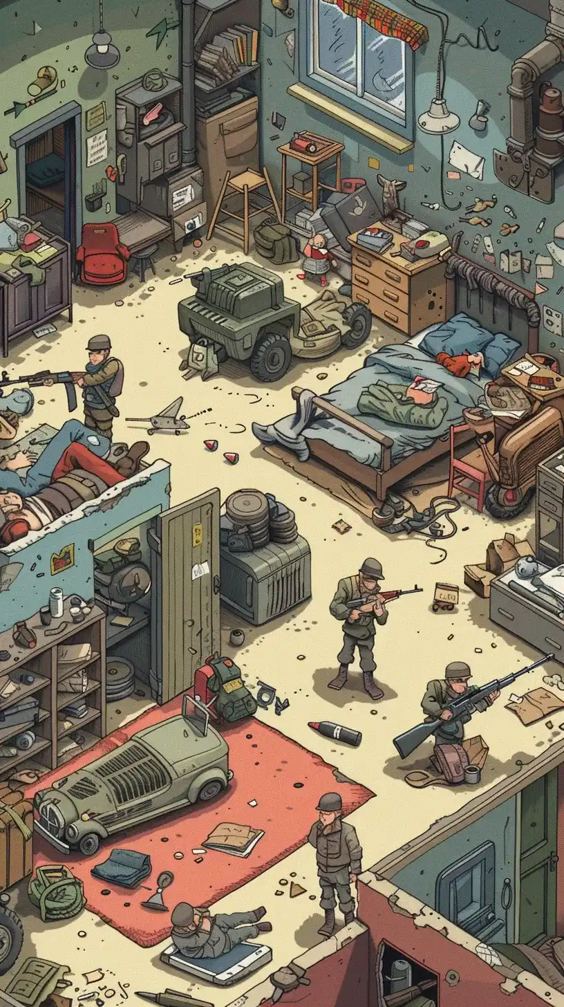 Graphic WWII Unity Battle Midjourney提示词