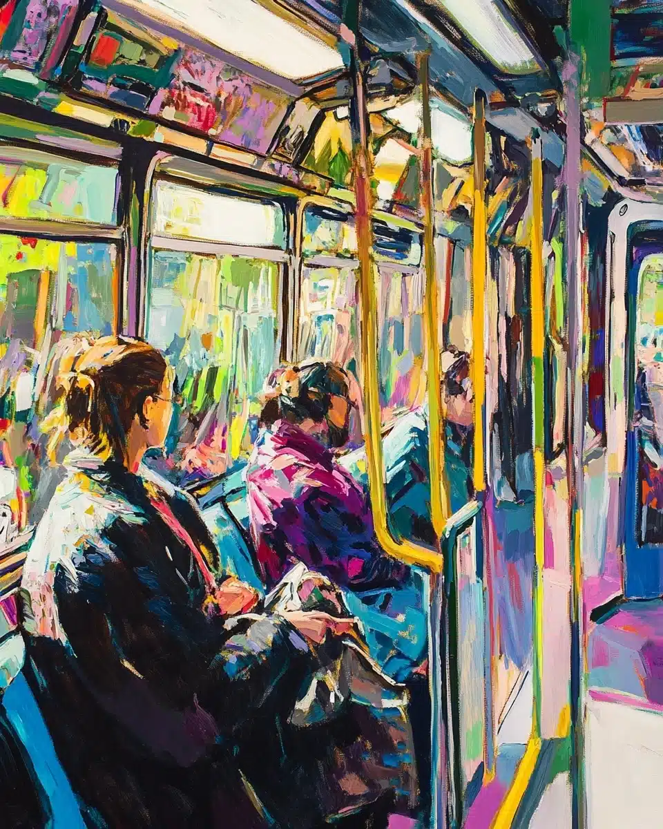 Vibrant London Underground Details Midjourney提示词