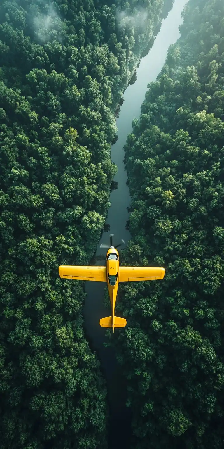 Aerial View of Airplane Midjourney 提示词生成效果