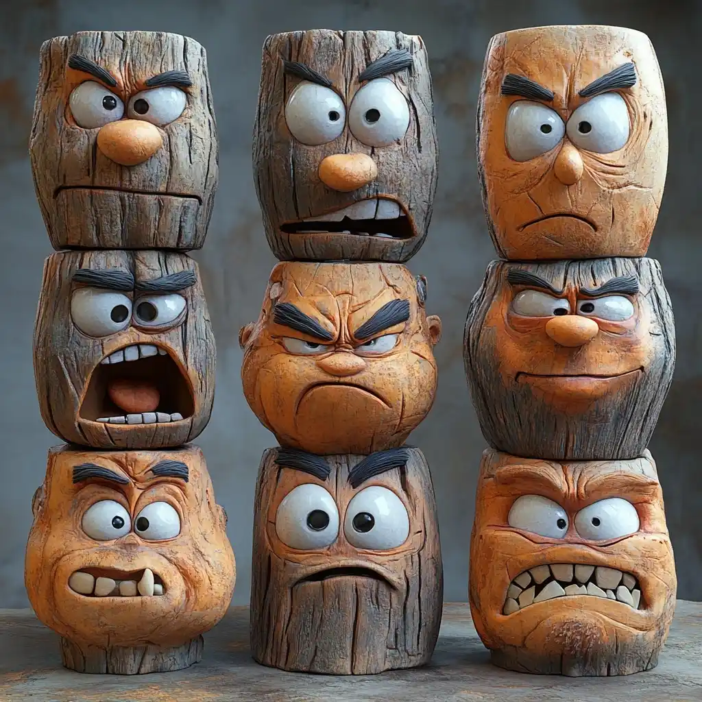 Exaggerated Expression Pack Midjourney提示词