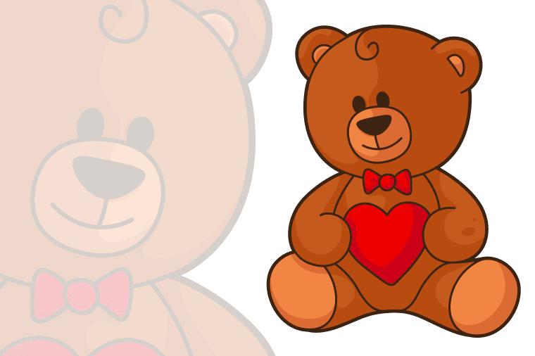 Free-Vector-Teddy-Bear（泰迪熊）