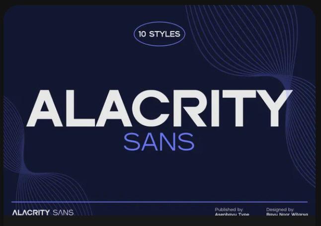 Alacrity Sans Fonts Family