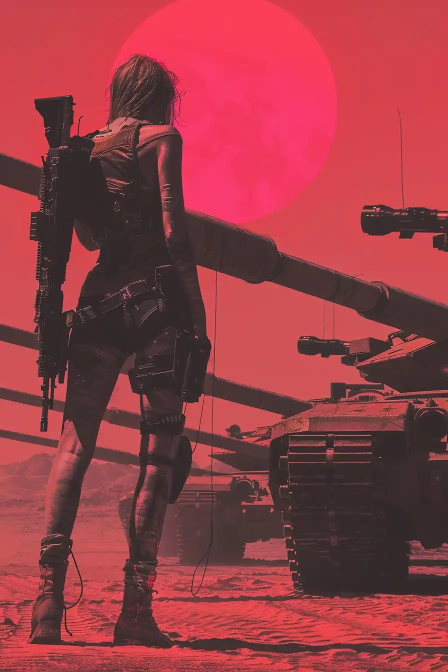 Profile Sniper with Tanks Midjourney提示词