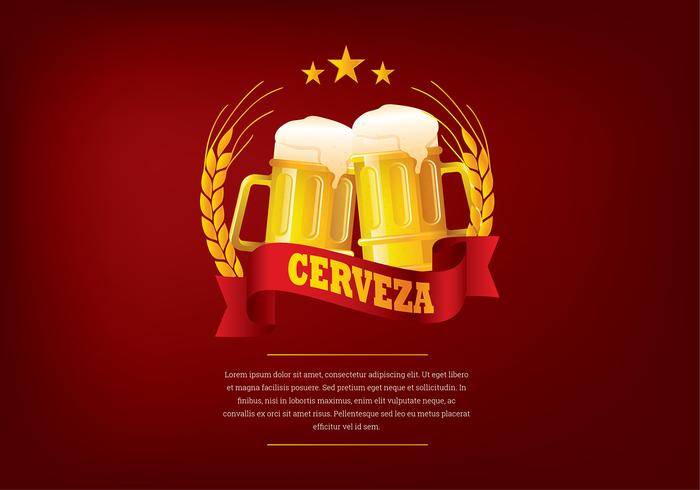 Cerveja欢呼免费矢量