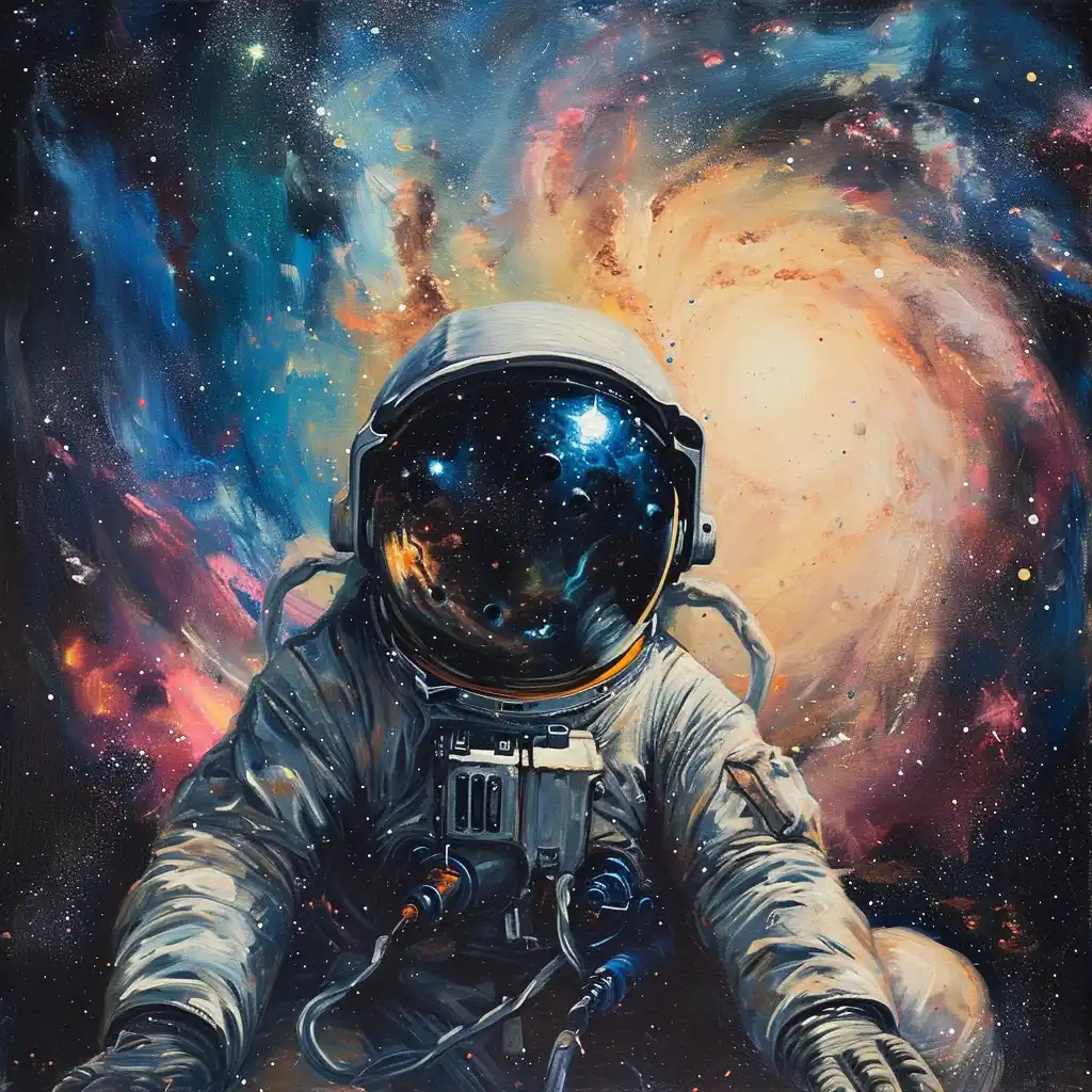 Cosmic Cosmonaut Exploration Midjourney提示词