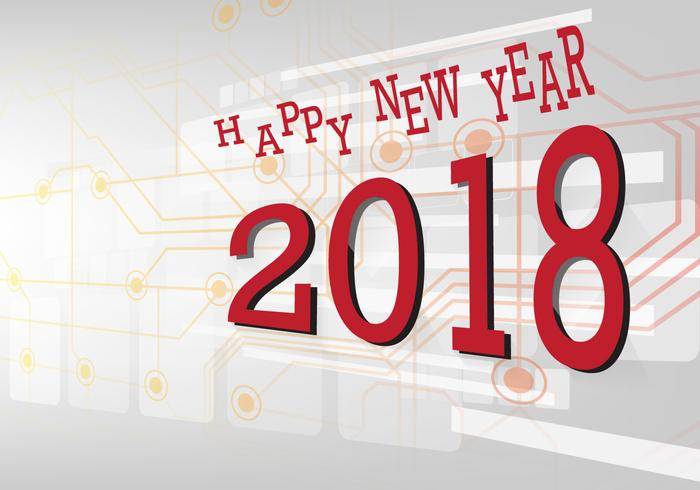 新年快乐2018年矢量