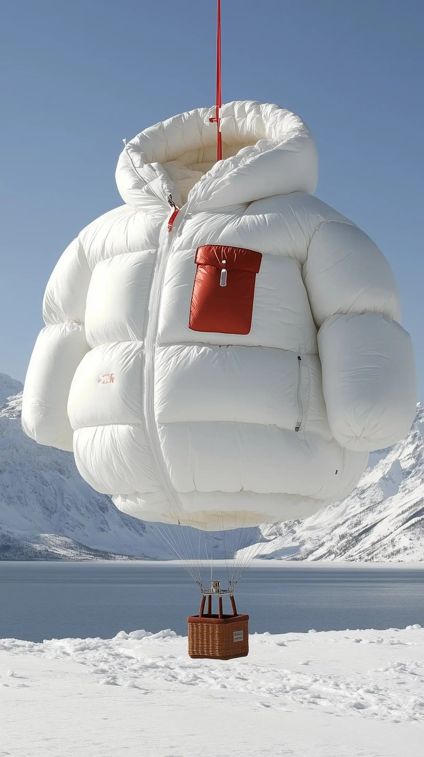 Balloon Jacket in Sky Midjourney提示词