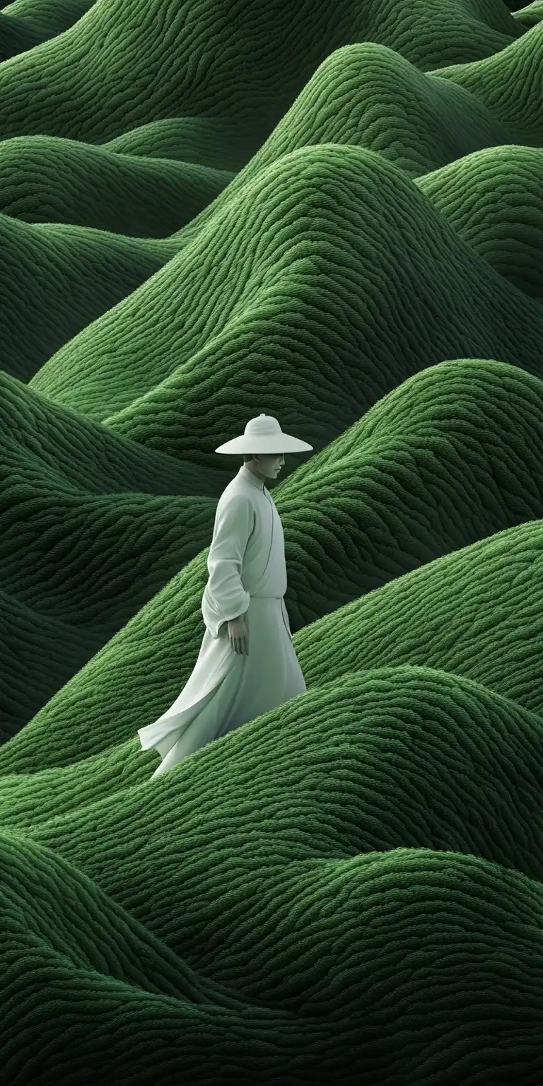 Ancient Man in Watercolor Midjourney提示词