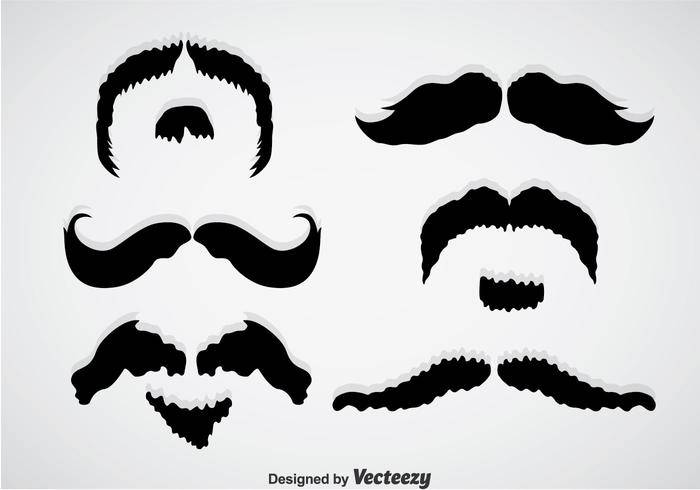 Movember小胡子黑色矢量
