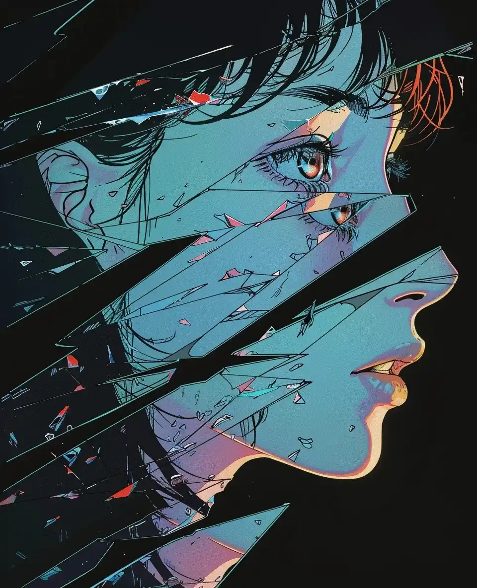 Moebius-Style Anime Reflections Midjourney提示词