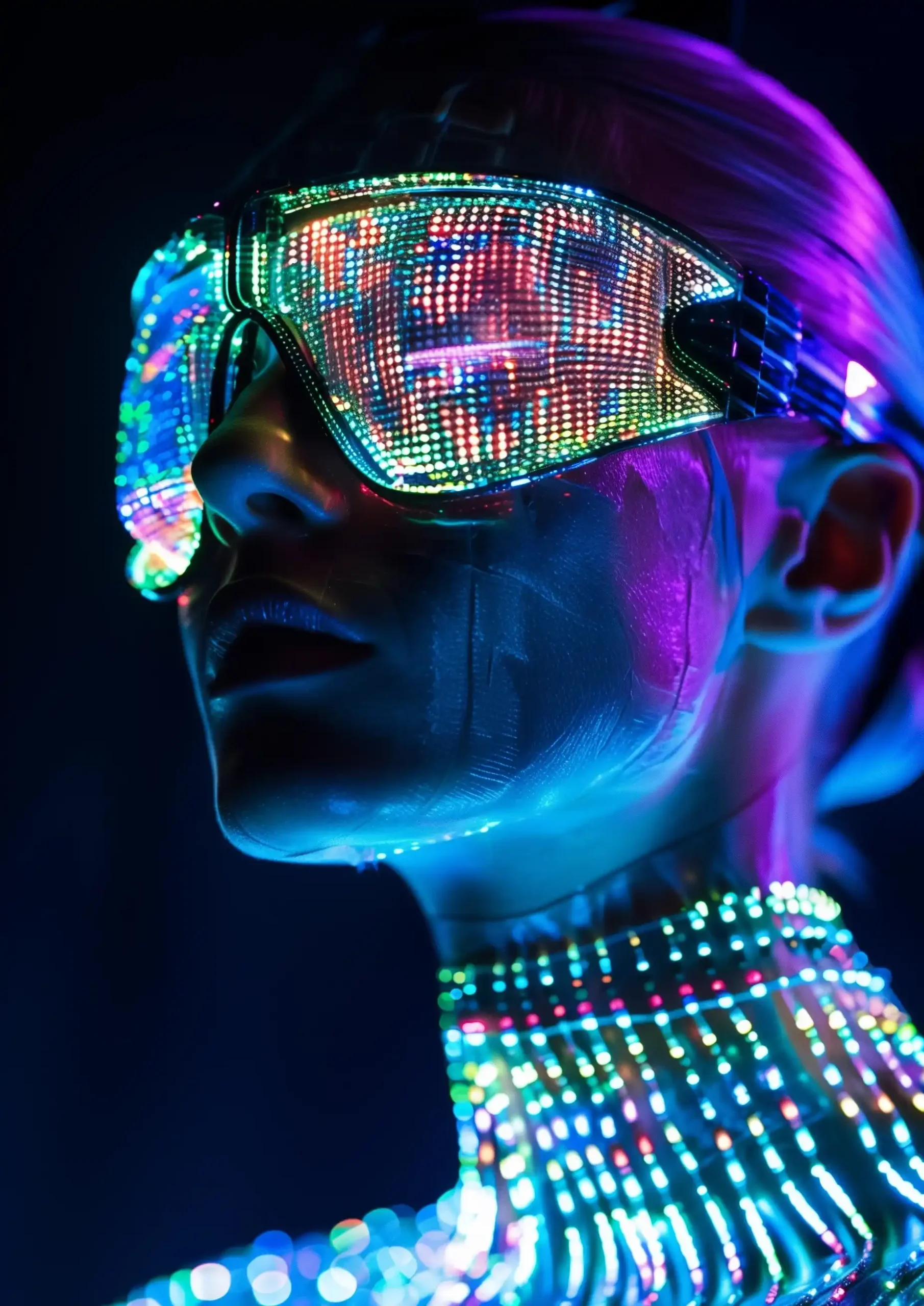 Electric Fashion LED Screens Midjourney提示词
