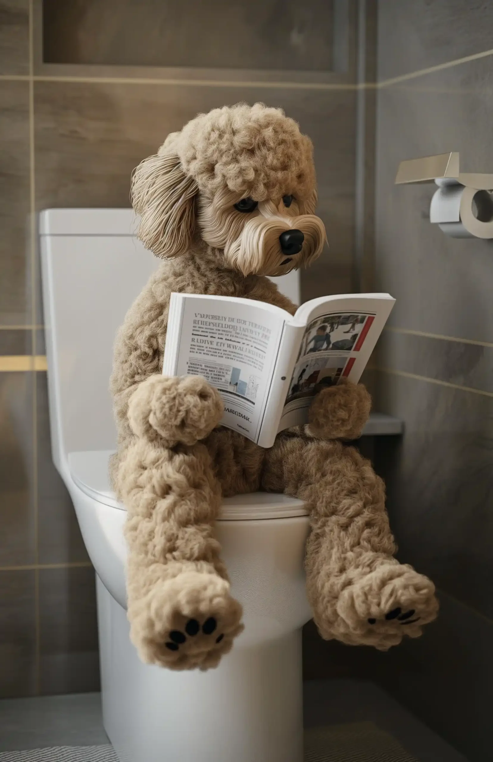 Cockapoo Magazine Scene Midjourney提示词