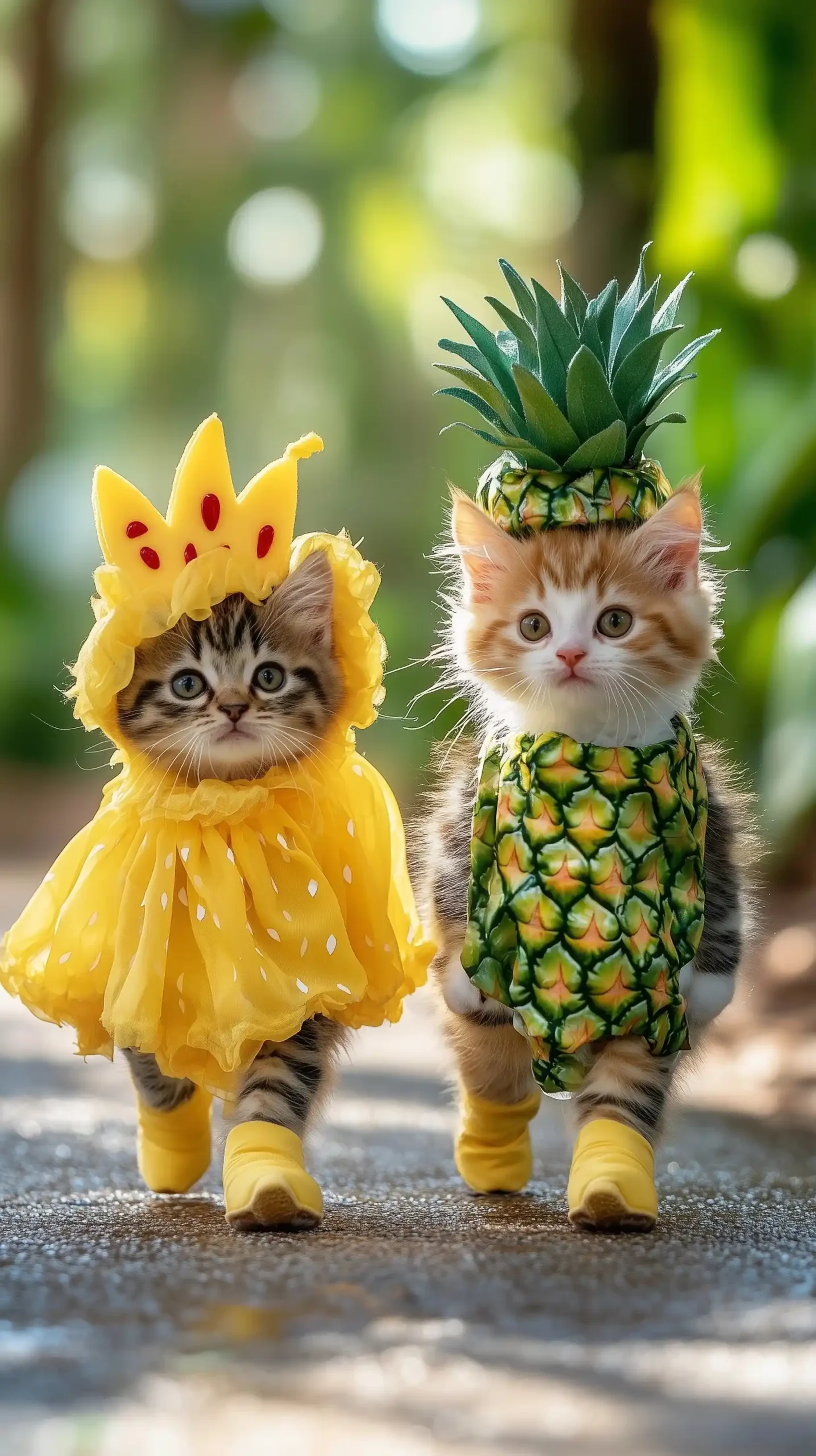 Kittens in Fruit Costumes Midjourney提示词