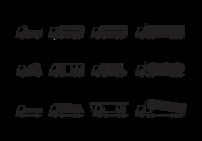 Camion剪影传染媒介