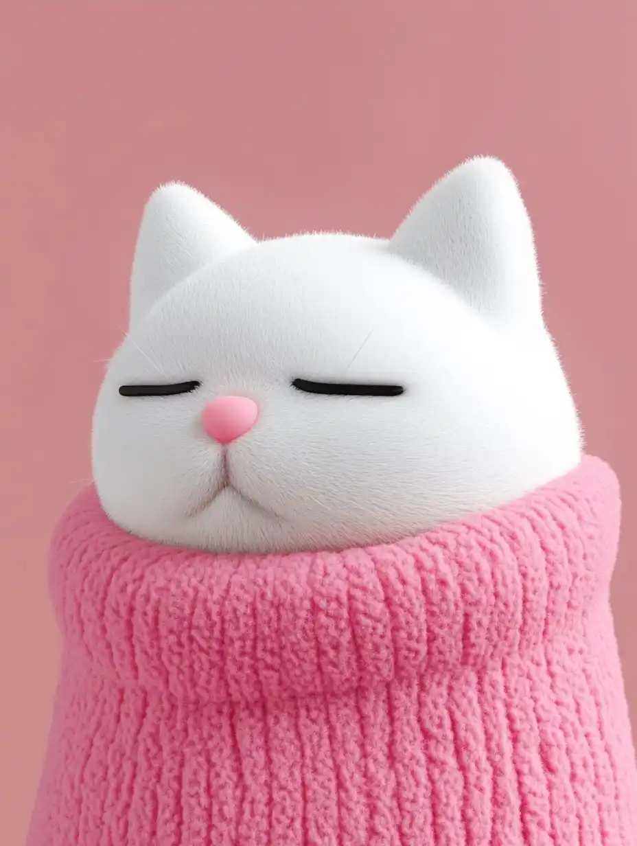 Tuxedo Cat in Cashmere Midjourney提示词