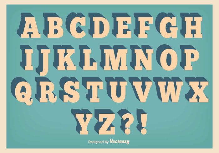 复古风格字母集