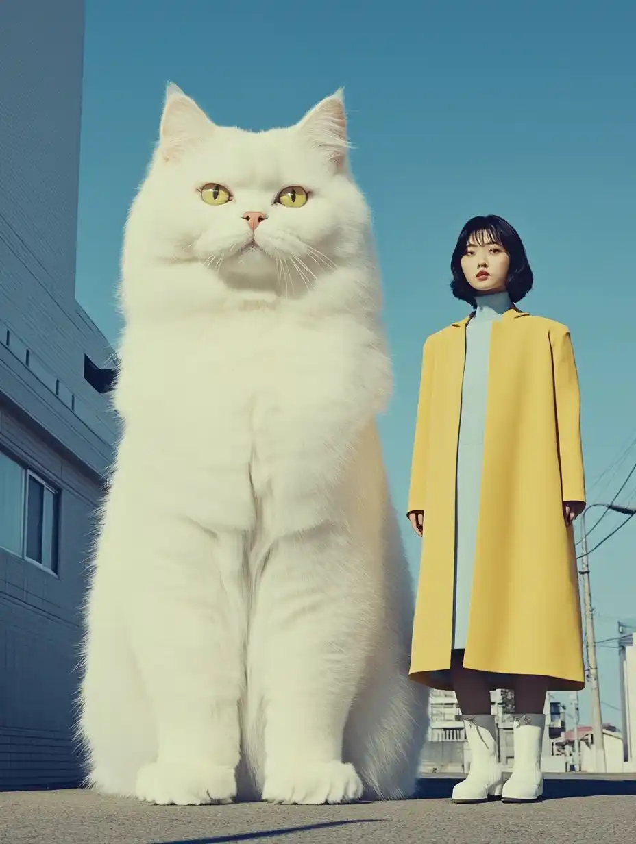 Surreal City Cat Photography Midjourney提示词