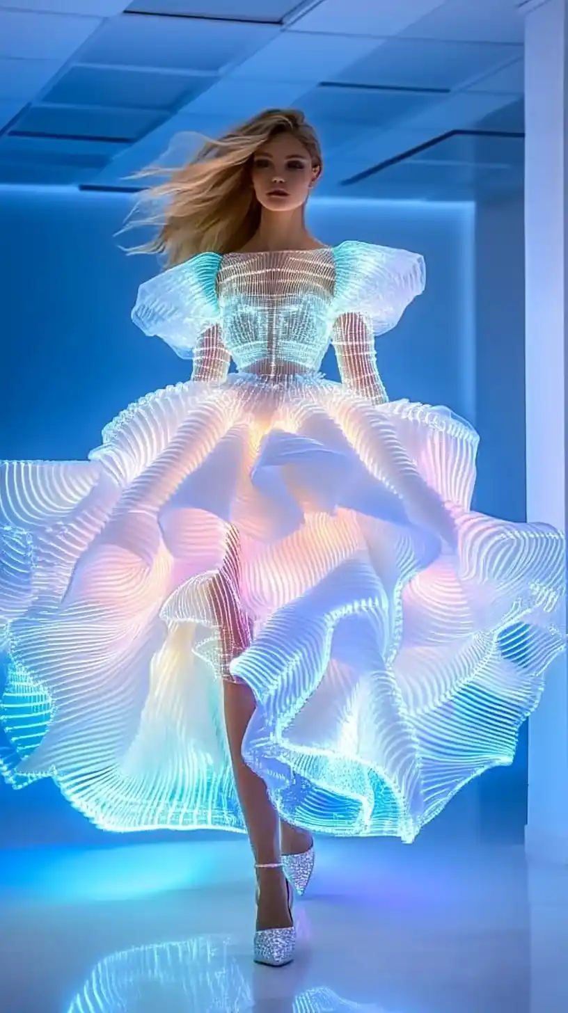 Futuristic Flapper Runway Shoot Midjourney提示词