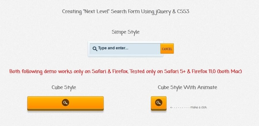 CSS3不可思议的搜索效果