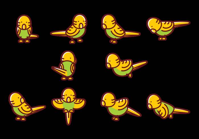 Budgie卡通矢量