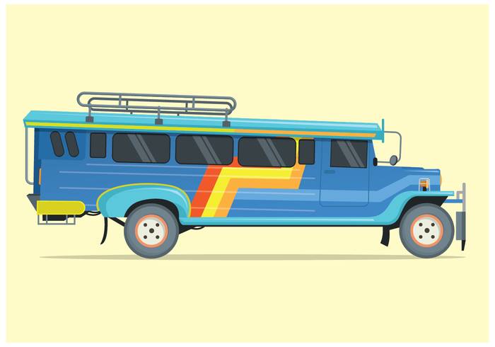 免费Jeepney插画矢量