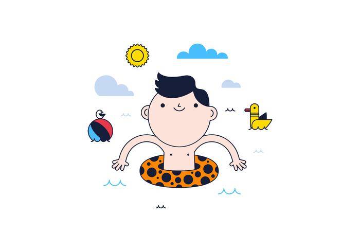 免费游泳矢量