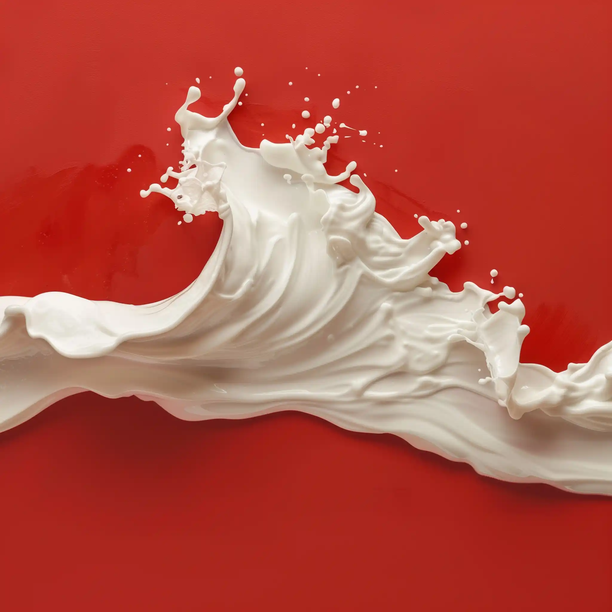 Liquid Wave on Red Midjourney提示词
