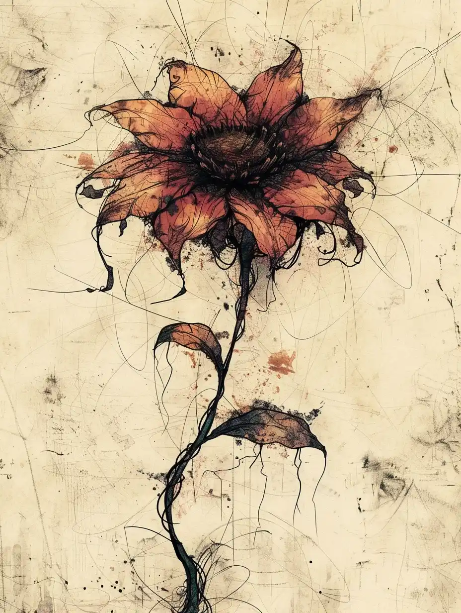 Ethereal Flower Threads Midjourney提示词