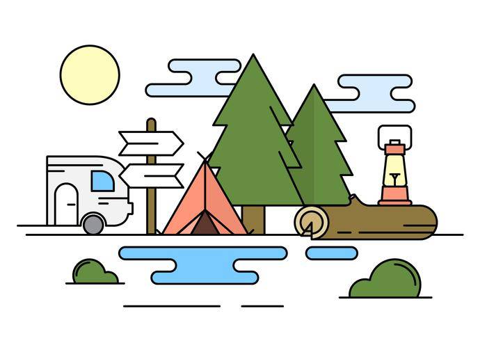 线性野营的插图