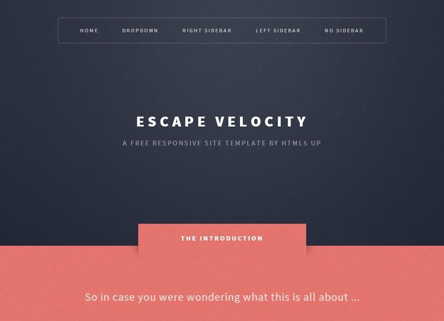 响应式网站模板 html5up-escape-velocity