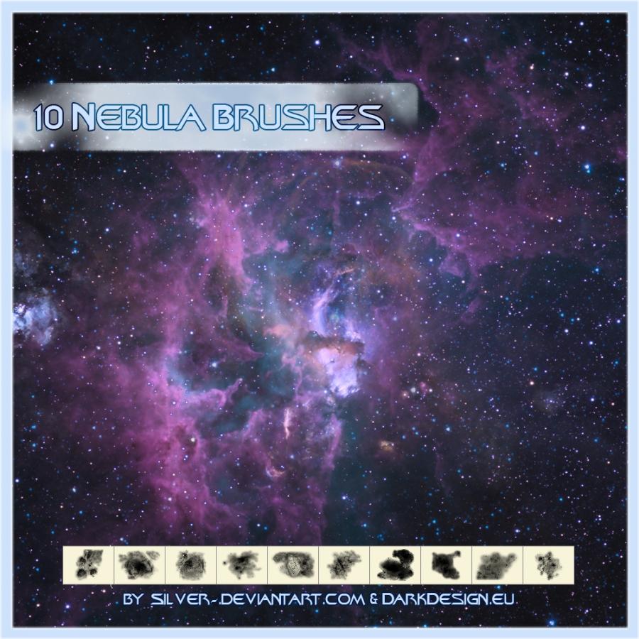 高清晰漂亮的宇宙星云PS笔刷