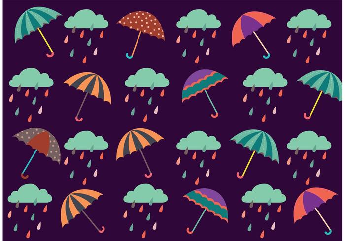 春天阵雨模式矢量